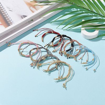 Adjustable Polyester Braided Cord Bracelet Making AJEW-JB00892-1