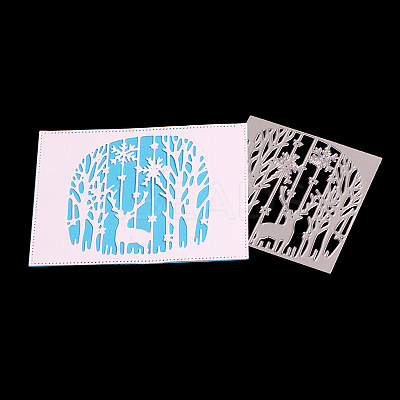 Deer Frame Carbon Steel Cutting Dies Stencils X-DIY-F036-02-1