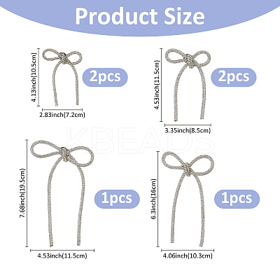 4 Styles Rhinestone with Platinum Iron Brooches for Backpack Clothes JEWB-FH0001-59-1