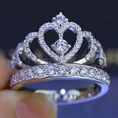 Fashionable Alloy Rhinestone Finger Rings FS-WG5016E-01-1
