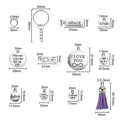 DIY Keychain Making Kit DIY-YW0003-69-1