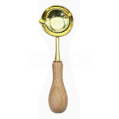 Brass Wax Sticks Melting Spoon AJEW-WH0241-57E-1