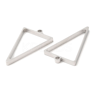 Non-Tarnish 304 Stainless Steel Open Back Bezel Triangle Pendants STAS-Z040-10P-1