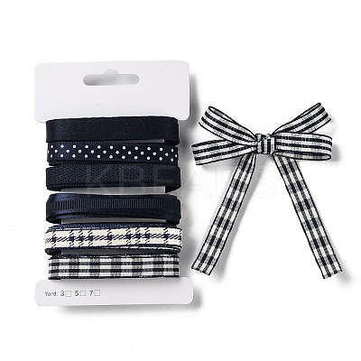 18 Yards 6 Styles Polyester Ribbon SRIB-Q022-E03-1