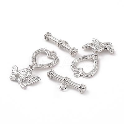 Brass Toggle Clasps KK-E068-VC192-1