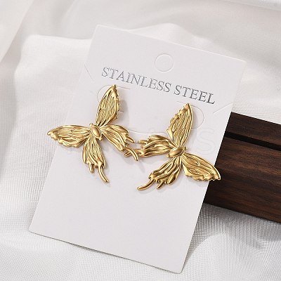 304 Stainless Steel Stud Earrings for Women EJEW-K306-21G-1