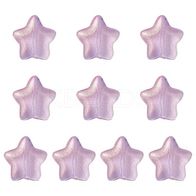 Transparent Spray Painted Glass Beads GLAA-FS0001-62B-1
