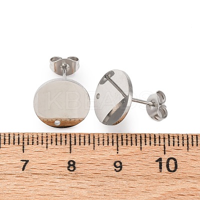 304 Stainless Steel Stud Earring Findings STAS-H436-21P-02-1