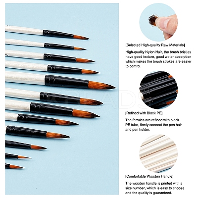 Painting Brush Set AJEW-NB0001-52-1