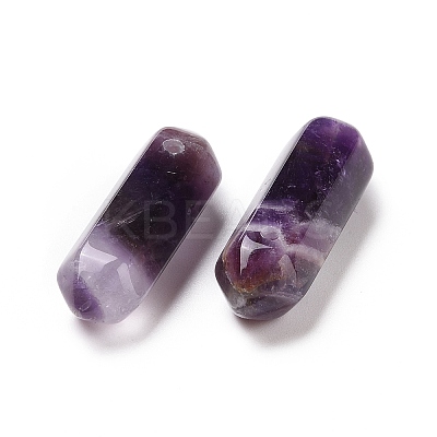 Natural Amethyst Double Terminal Pointed Pendants LS-G-C007-02B-08-1