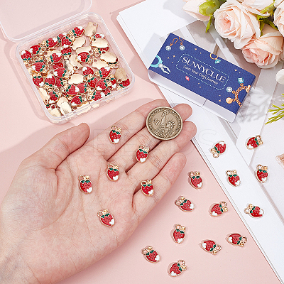80Pcs Alloy Enamel Charms ENAM-SC0007-13-1