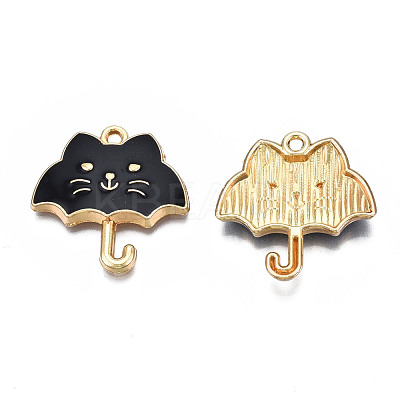 Rack Plating Alloy Enamel Pendants ENAM-T011-191F-1