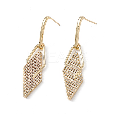 Rack Plating Brass Stud Earrings EJEW-A088-10G-1