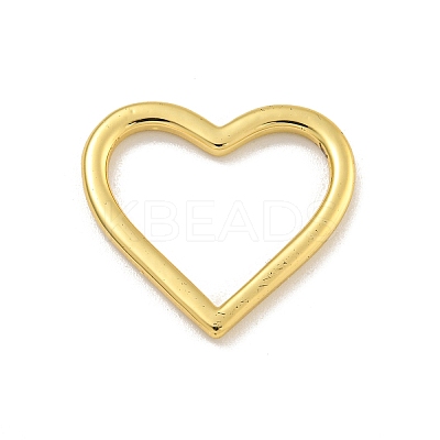 Heart Rack Plating Brass Pendants KK-C074-14G-1