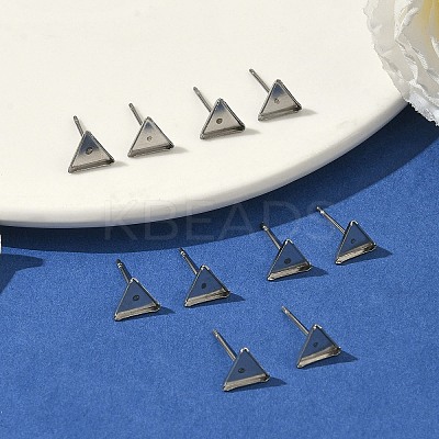 Tarnish Resistant Earring Cabochon Settings 304 Stainless Steel Ear Studs Blank Settings LS-STAS-Q170-11-1