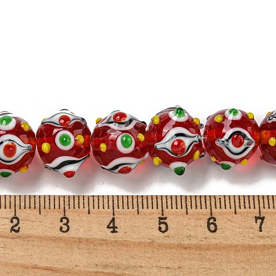 Handmade Lampwork Beads Strands LAMP-N025-05D-1