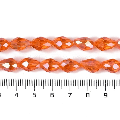 Transparent Electroplate Glass Beads Strands EGLA-N013-T4mm-B09-1