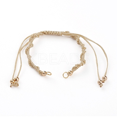 Adjustable Polyester Thread Braided Beaded Bracelet Making AJEW-JB00895-1