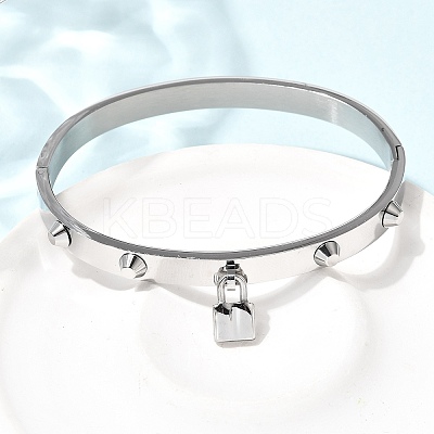 304 Stainless Steel Charm Bangles BJEW-H644-12P-1