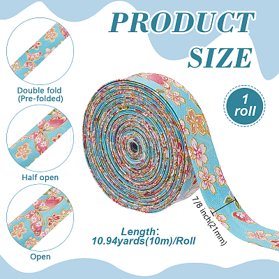 Cotton Flower Ribbon OCOR-WH0036-52A-1