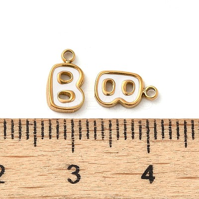 304 Stainless Steel Enamel Charms STAS-L022-292G-B-1