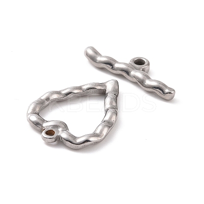 Non-Tarnish 304 Stainless Steel Toggle Clasps STAS-A067-01P-1