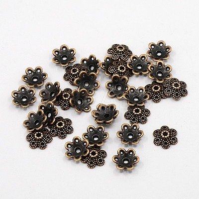 Tibetan Style Alloy Bead Caps LS-K08YE061-1