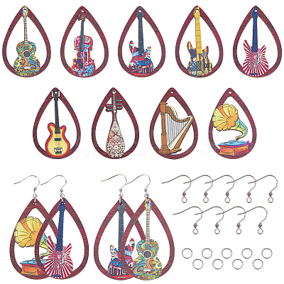 DIY Musical Instrument Theme Earring Making Kit DIY-SC0023-19-1