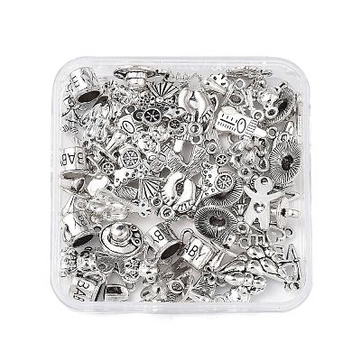 72Pcs 12 Styles Tibetan Style Alloy Pendants FIND-FP0001-24-1