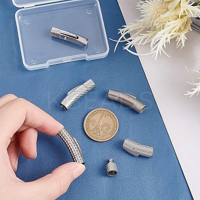 5 Sets 5 Styles 304 Stainless Steel Bayonet Clasps STAS-UN0037-47-1