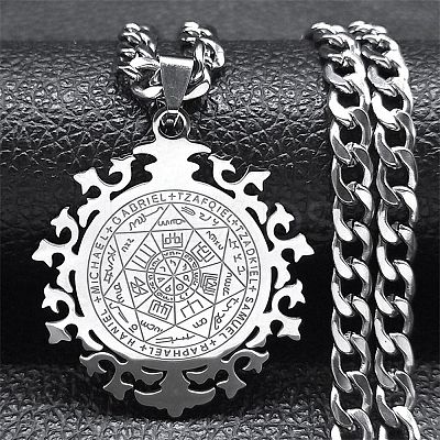 201 Stainless Steel Pendant Necklaces for Women Men NJEW-G123-06P-1-1