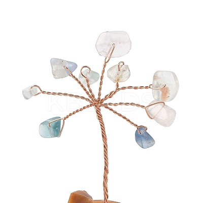 Natural Fluorite Chips Tree of Life Decorations DJEW-P022-02A-02-1