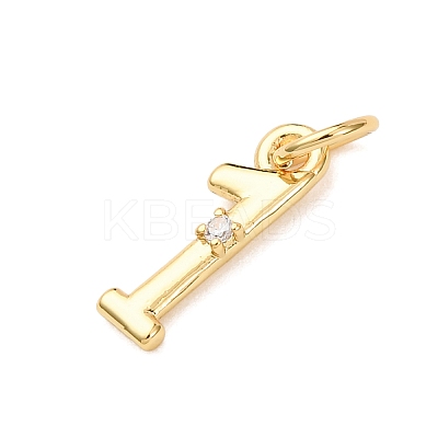 Brass Micro Pave Cubic Zirconia Pendants KK-D019-28G-1