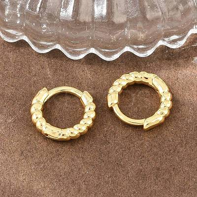 Brass Huggie Hoop Earrings KK-CBA8324-18E-G-1