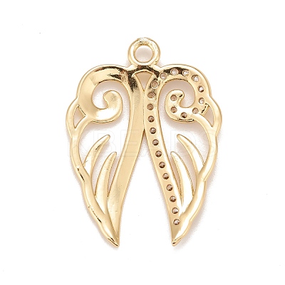 Brass Micro Pave Cubic Zirconia Pendants KK-A161-26G-1