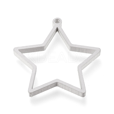 Tarnish Resistant 304 Stainless Steel Open Back Bezel Pendants STAS-K208-11P-1