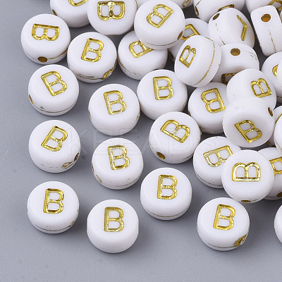 Plating Acrylic Beads PACR-R242-01B-1