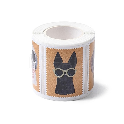 200Pcs Roll Dog Stickers DIY-U008-08B-1