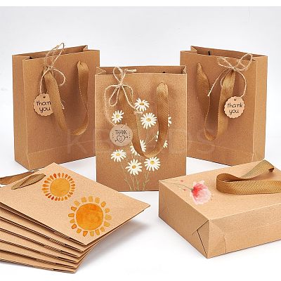 Rectangle Kraft Paper Bags with Handle CARB-NB0001-05-1