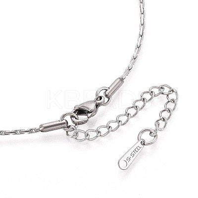 1.2MM 304 Stainless Steel Boston Link Chain Necklaces NJEW-N058-08P-1