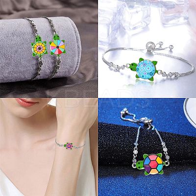 60Pcs 15 Styles Alloy Enamel Connector Charms ENAM-CJ0004-40-1