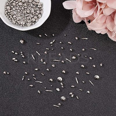 304 Stainless Steel with 201 Stainless Steel Polished Beads STAS-WH0016-05P-1