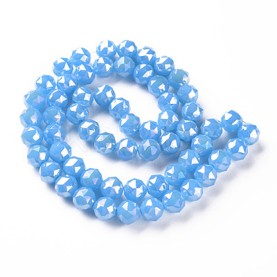 Electroplate Glass Beads Strands EGLA-T020-10-C01-1