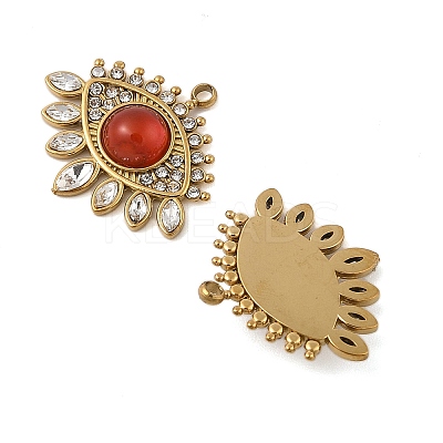 Natural Carnelian(Dyed & Heated) Eye Pendants STAS-P380-24G-03-1