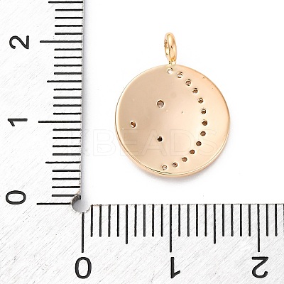 Brass Micro Pave Cubic Zirconia Pendants KK-D360-08G-1