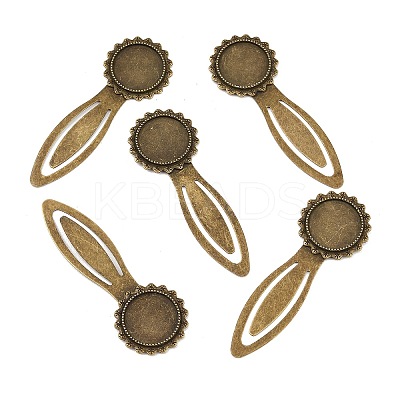 20mm Tray Bookmark Cabochon Settings PALLOY-S033-40AB-NR-1