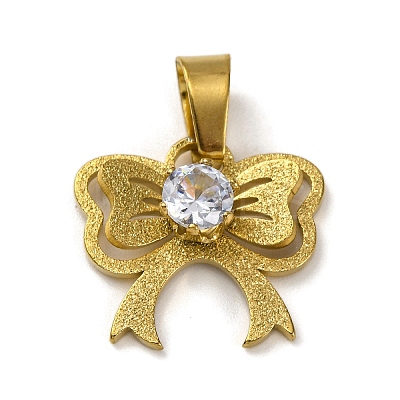 304 Stainless Steel Diamond Pendant LS-STAS-U018-01G-1-1