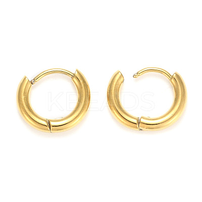 Ion Plating(IP) 304 Stainless Steel Huggie Hoop Earrings EJEW-O087-06G-G-1