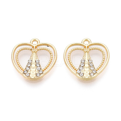 Alloy Rhinestone Pendants FIND-N008-29KCG-1
