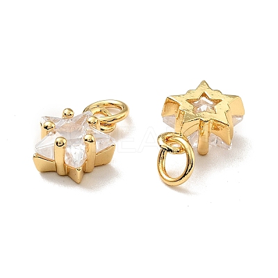 Eco-friendly Brass Micro Pave Cubic Zirconia Pendants X1-KK-D080-44G-01-1